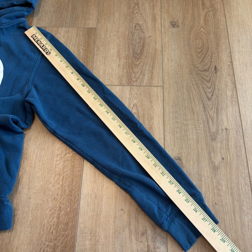 The North Face Mens Blue Graphic Logo Pullover Hoodie Sweatshirt Size M